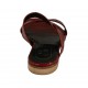 Sabo para mujer en charol imprimido rojo tacon 1 - Tallas disponibles:  34