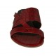 Sabo para mujer en charol imprimido rojo tacon 1 - Tallas disponibles:  34
