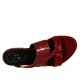 Sabot da donna in vernice stampata rossa tacco 1 - Misure disponibili: 34