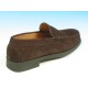 Mocasino para hombres en gamuza marron - Tallas disponibles:  40, 41