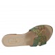 Sabo para mujer en piel con brillos multicolores tacon 1 - Tallas disponibles:  47