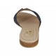 Sabot da donna in pelle con glitter blu tacco 1 - Misure disponibili: 42