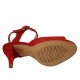 Sandale pour femmes avec courroie en daim rouge talon 9 - Pointures disponibles:  32, 33, 42, 43, 45, 46