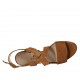 Sandale pour femmes avec plateforme en daim brun clair talon 10 - Pointures disponibles:  42, 45