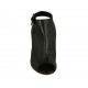 Sandalo accollato con plateau in pelle nera tacco 9 - Misure disponibili: 34