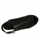 Sandalo accollato con plateau in pelle nera tacco 9 - Misure disponibili: 34