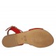 Sandalo da donna con cinturino in camoscio rosso tacco 1 - Misure disponibili: 33