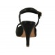 Sandalo da donna con cinturino in pelle nera tacco 9 - Misure disponibili: 32, 33, 42, 43, 46