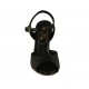 Sandalo da donna con cinturino in pelle nera tacco 9 - Misure disponibili: 32, 33, 42, 43, 46