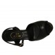 Sandalo da donna con cinturino in pelle nera tacco 9 - Misure disponibili: 32, 33, 42, 46