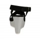 Sandalia para mujer en gamuza negra y tejido laminado plateado con plataforma y cuña 8 - Tallas disponibles:  32, 34