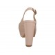 Sandalo da donna con plateau in pelle rosa cipria tacco 10 - Misure disponibili: 42