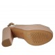 Sandalia para mujer en piel color rosa desnudo con plataforma tacon 10 - Tallas disponibles:  42