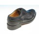 Zapato derby con cordones y puntera floral para hombre en piel negra - Tallas disponibles:  51, 52, 53, 54