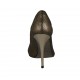 Scarpa da donna aperta in punta con plateau in pelle stampata laminata bronzo tacco 11 - Misure disponibili: 31, 34, 42, 43, 44, 45