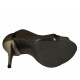 Scarpa da donna aperta in punta con plateau in pelle stampata laminata bronzo tacco 11 - Misure disponibili: 31, 34, 42, 43, 44, 45