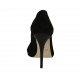 Woman's open toe pump with platform in black suede with heel 11 - Available sizes:  33, 46