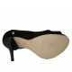 Scarpa da donna aperta in punta con plateau in camoscio nero tacco 11 - Misure disponibili: 33, 46