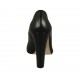 Scarpa da donna aperta in punta con plateau in pelle nera tacco 11 - Misure disponibili: 31, 33, 34, 43