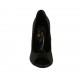 Escarpin à bout ouvert pour femmes avec plateau en cuir noir talon 11 - Pointures disponibles:  31, 33, 34, 43