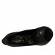Scarpa da donna aperta in punta con plateau in pelle nera tacco 11 - Misure disponibili: 31, 33, 34, 43
