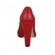 Scarpa da donna aperta in punta con plateau in pelle rossa tacco 11 - Misure disponibili: 31, 33, 34