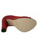 Scarpa da donna aperta in punta con plateau in pelle rossa tacco 11 - Misure disponibili: 31, 33, 34