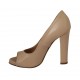 Scarpa da donna aperta in punta con plateau in pelle nude tacco 11 - Misure disponibili: 33, 43