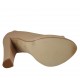 Woman's open toe pump with platform in nude leather heel 11 - Available sizes:  33, 43