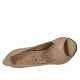 Woman's open toe pump with platform in nude leather heel 11 - Available sizes:  33, 43
