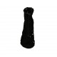 Chaussure ouverte pour femmes à lacets avec fermeture eclair et plateau en daim noir talon 11 - Pointures disponibles:  33, 34