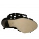 Scarpa aperta da donna con lacci, cerniera e plateau in camoscio nero tacco 11 - Misure disponibili: 33, 34