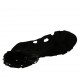 Scarpa aperta da donna con lacci, cerniera e plateau in camoscio nero tacco 11 - Misure disponibili: 33, 34