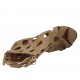 Scarpa aperta da donna con lacci e cerniera e plateau in camoscio beige tacco 11 - Misure disponibili: 31, 33, 34