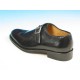 Chaussure élégant pour hommes avec boucle et bout golf en cuir noir - Pointures disponibles:  37, 40, 44, 50, 52, 54