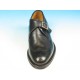 Chaussure élégant pour hommes avec boucle et bout golf en cuir noir - Pointures disponibles:  37, 40, 44, 50, 52, 54