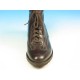 Men's laced ankle shoe in dark brown leather - Available sizes:  39, 40, 41, 45