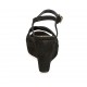 Sandalo da donna in camoscio nero con cinturino, plateau e zeppa 8 - Misure disponibili: 32