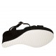 Sandalo da donna in camoscio nero con cinturino, plateau e zeppa 8 - Misure disponibili: 32