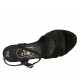 Sandalo da donna in camoscio nero con cinturino, plateau e zeppa 8 - Misure disponibili: 32