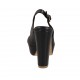 Sandalo da donna con plateau in pelle nera tacco 10 - Misure disponibili: 43