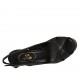 Sandale pour femmes avec plateforme en cuir noir talon 10 - Pointures disponibles:  43