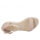 Woman's open shoe with strap in rose leather wedge heel 2 - Available sizes:  33, 43, 47