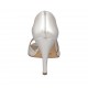 Escarpin à bout ouvert pour femmes en cuir lamé argent talon 9 - Pointures disponibles:  31, 46