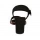 Sandalo da donna con cinturino e strass in camoscio nero tacco 7 - Misure disponibili: 43, 45