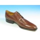 Men's classic laced derby shoe in brown leather - Available sizes:  44, 52, 53, 54