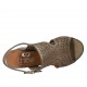 Sandalo da donna in pelle forata taupe tacco 5 - Misure disponibili: 33, 42, 43