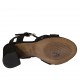 Sandalo da donna in vernice e camoscio nero con cinturino tacco 7 - Misure disponibili: 33, 34, 43, 45