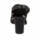 Sandalia para mujer en piel cortada color negro tacon 7 - Tallas disponibles:  42, 43