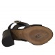Sandalia para mujer en piel cortada color negro tacon 7 - Tallas disponibles:  42, 43
